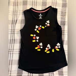Disney Black Tank Top with Mickey Mouse Print S